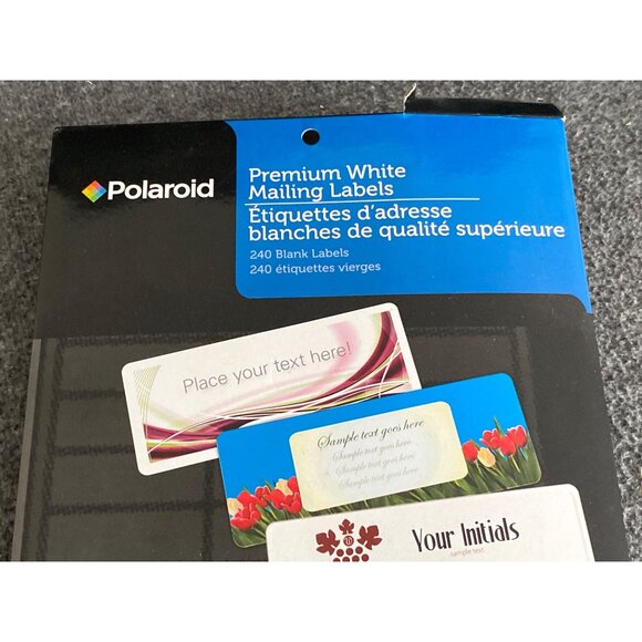 VTG Polaroid Round Adhesive Label Blank 160 Ct Lot of 8 Package 1 Pack Rectang - Picture 3 of 13